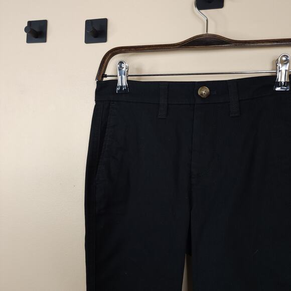 J.CREW High-rise girlfriend chino pant in Black Size 00 - Picture 4 of 10